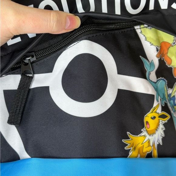 Pokémon Eevee Evolutions  Bioworld Backpack Black and Blue NWT - Picture 5 of 15
